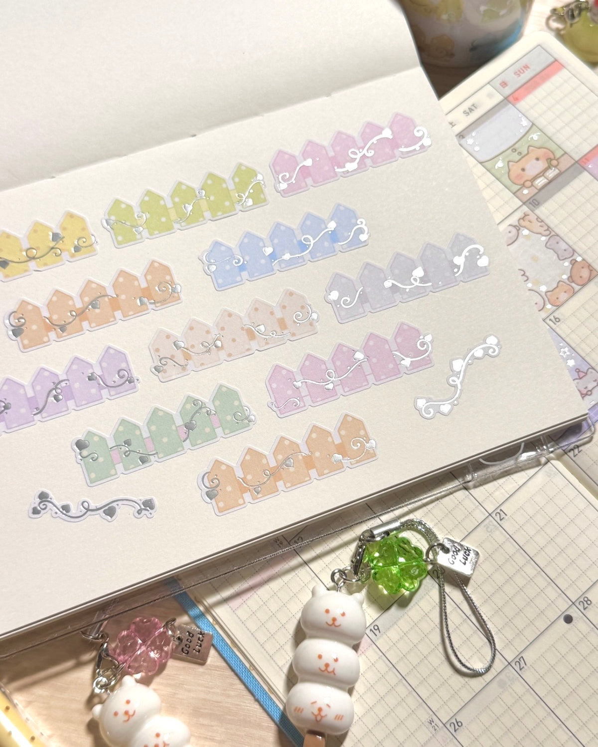 [MB46] NEW Maybean 'Vine Fence' Memo Paper Kisscut Masking Tape