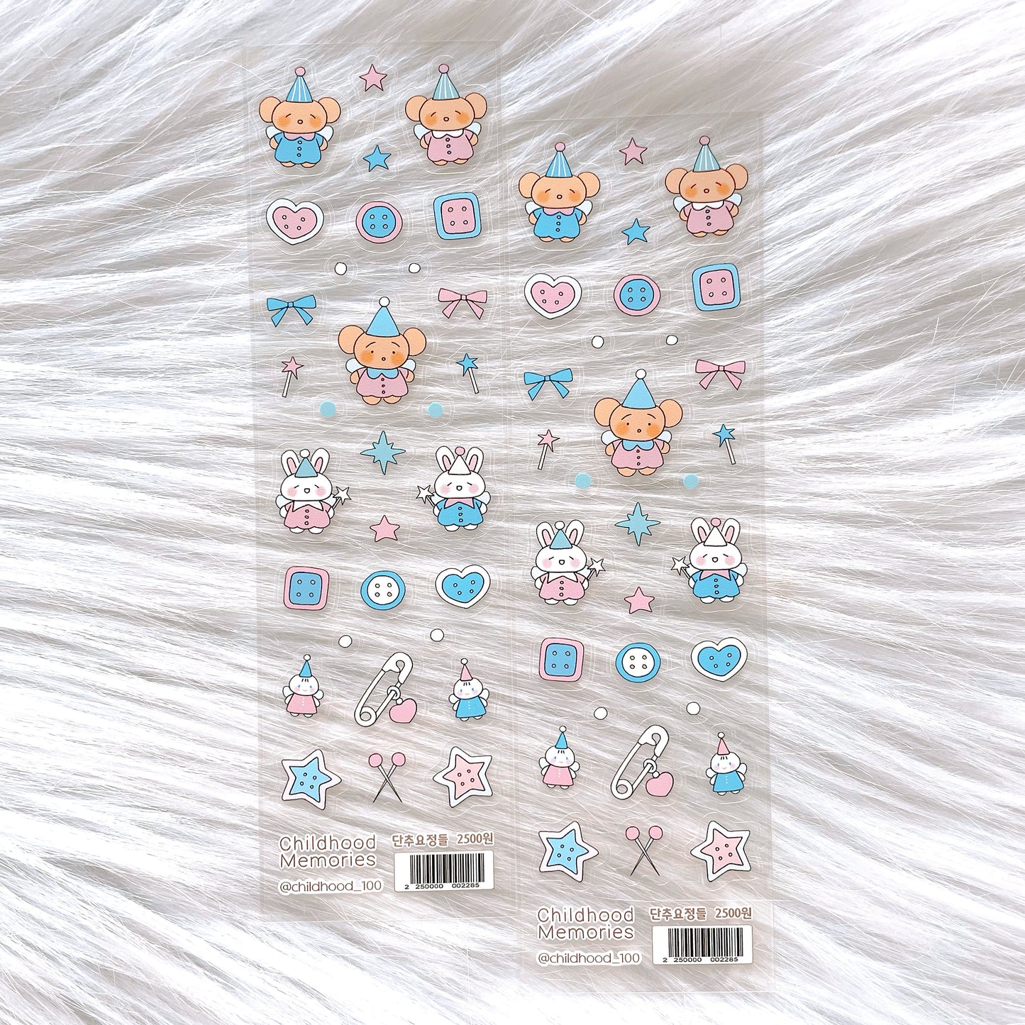 [CM32] NEW Childhood Memories 'Button Fairies' Clear Sticker Sheet