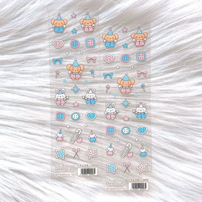 [CM32] NEW Childhood Memories 'Button Fairies' Clear Sticker Sheet