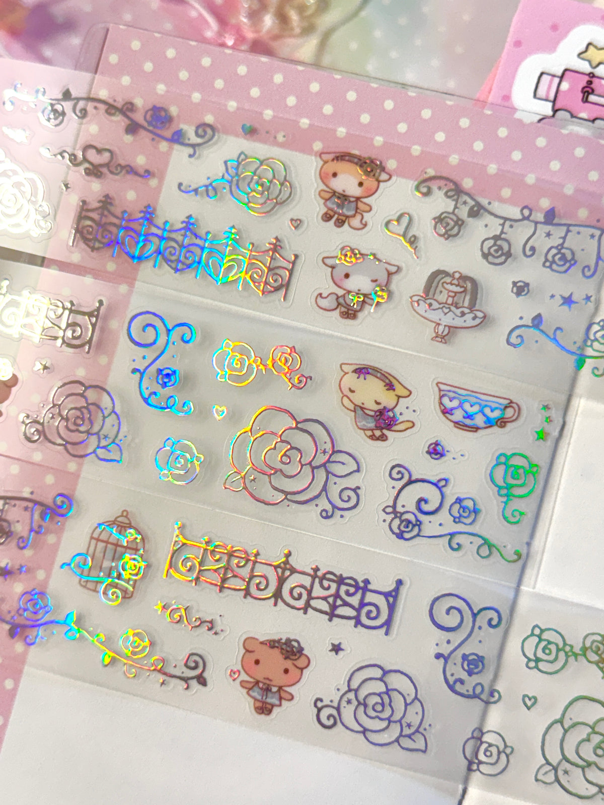 [MB44] NEW Maybean 'NEW 3D Holo Foil Kiss-Cut Masking Tape' (options)