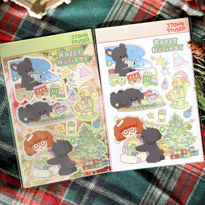 [JJ56] NEW Jjong Studio 'Christmas Eve Train' Sticker Sheet