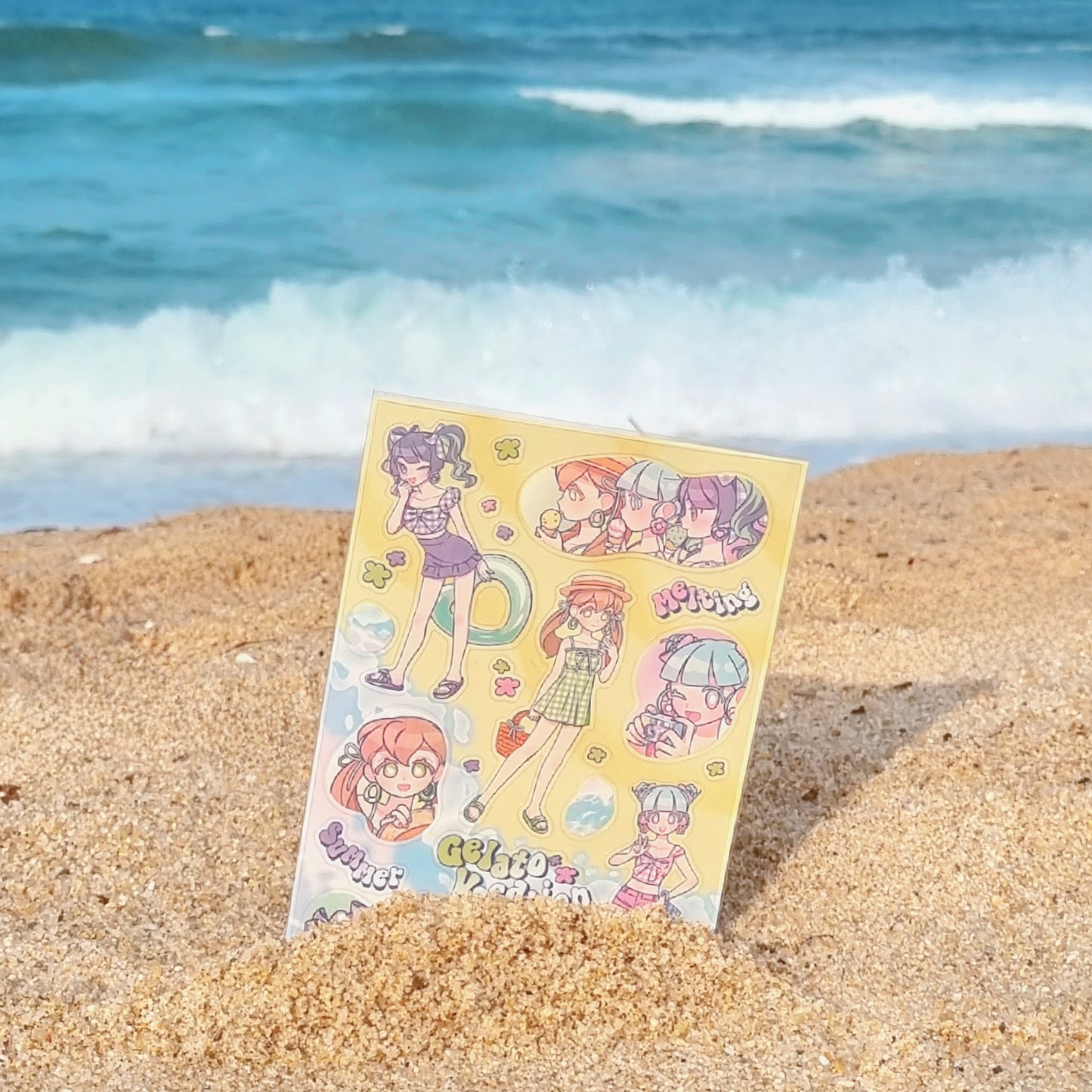 [KM10] Kitch Much 'Gelato Summer Vacation' Sticker Sheet