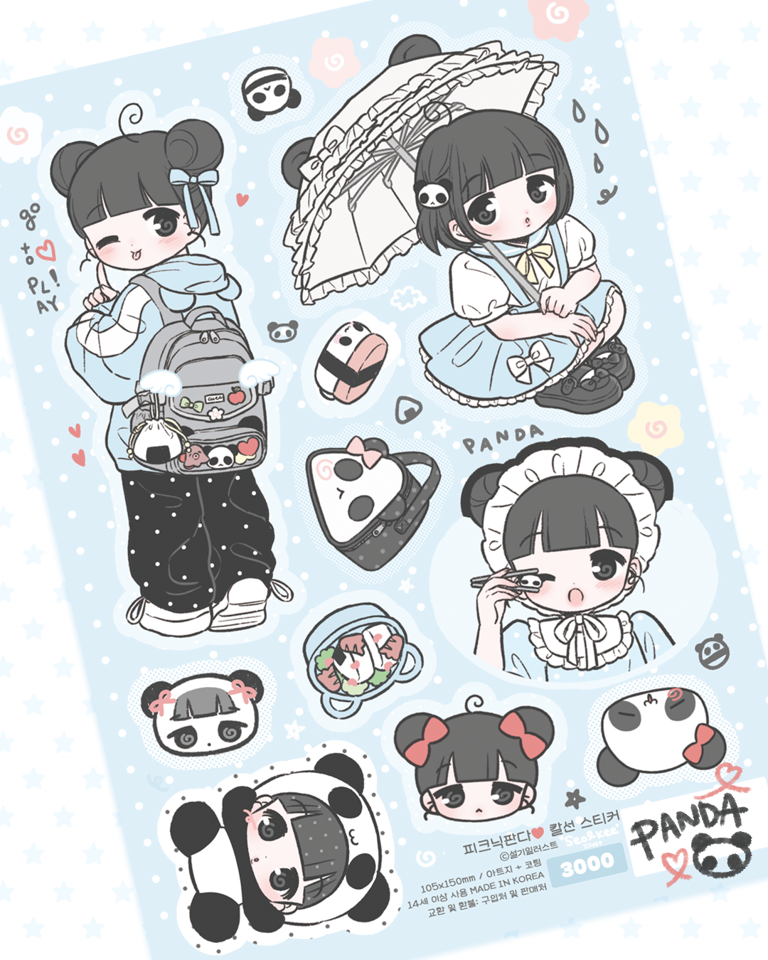 [SK34] NEW Seolkee 'Picnic Girls' Sticker Sheet (options)