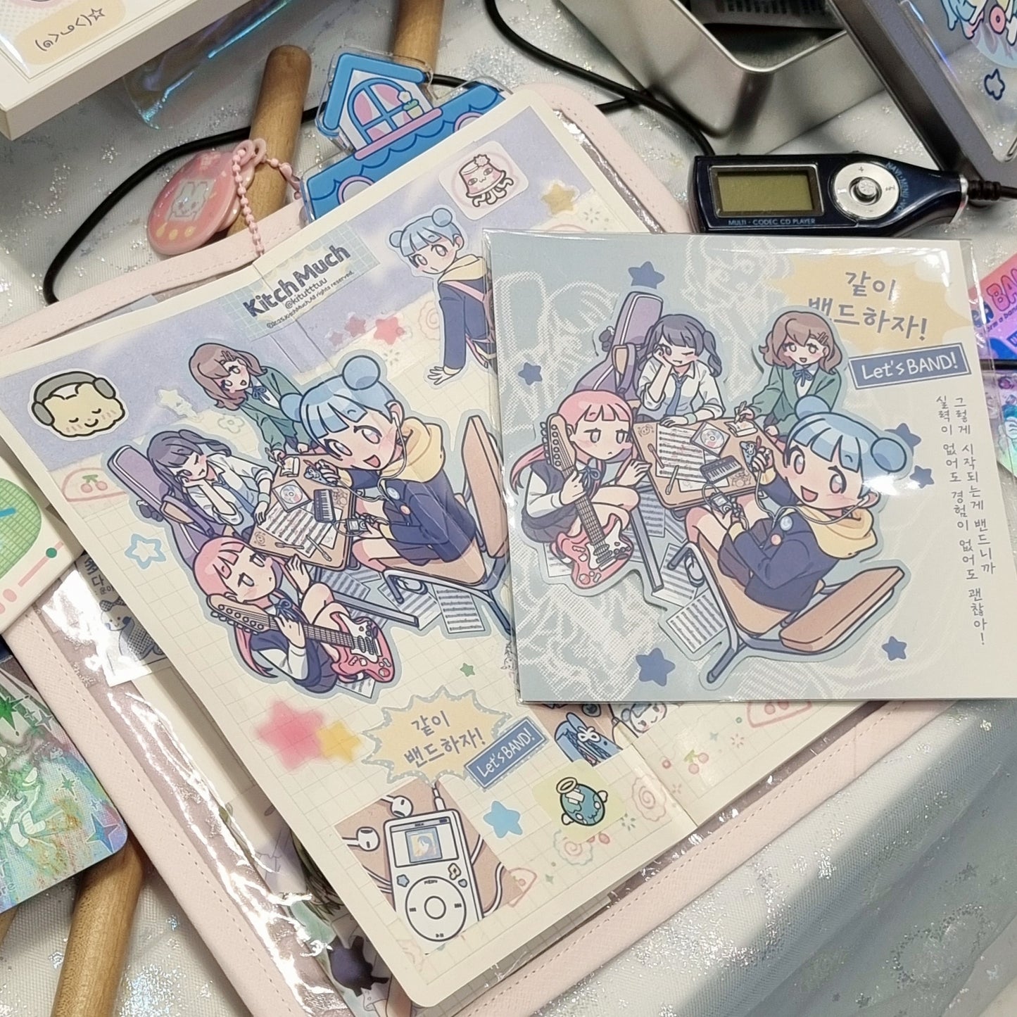 [KM15] NEW Kitch Much 'School Band' Sticker Seal