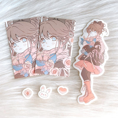 [CM25] NEW Childhood Memories 'Pink Rose' Sticker Flake