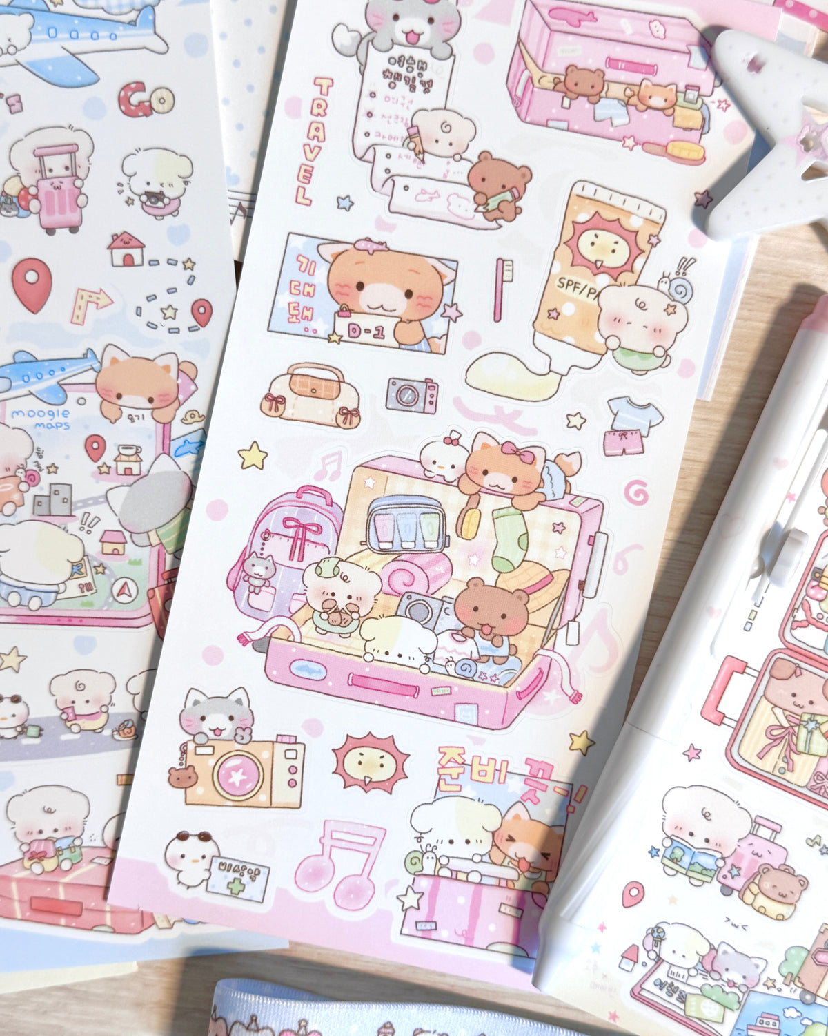 [MB54] NEW Maybean x Sopu Village Collab 'Let's Travel' Sticker Pack