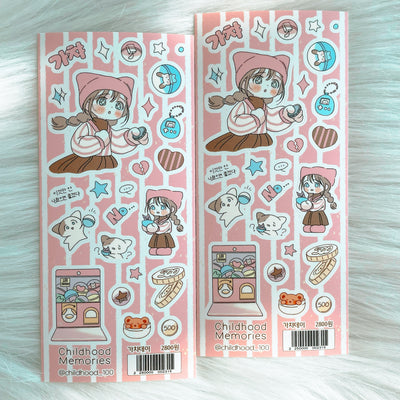 [CM27] NEW Childhood Memories 'Gashapon Day' Sticker Sheet