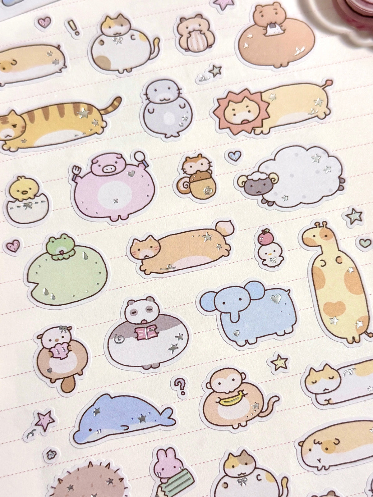 [MB44] NEW Maybean 'NEW 3D Holo Foil Kiss-Cut Masking Tape' (options)