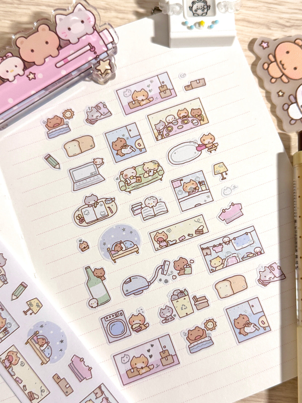 [MB44] NEW Maybean 'NEW 3D Holo Foil Kiss-Cut Masking Tape' (options)