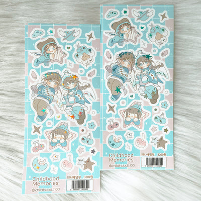 [CM31] NEW Childhood Memories 'Angel Delivery' Silver Foil Sticker Sheet