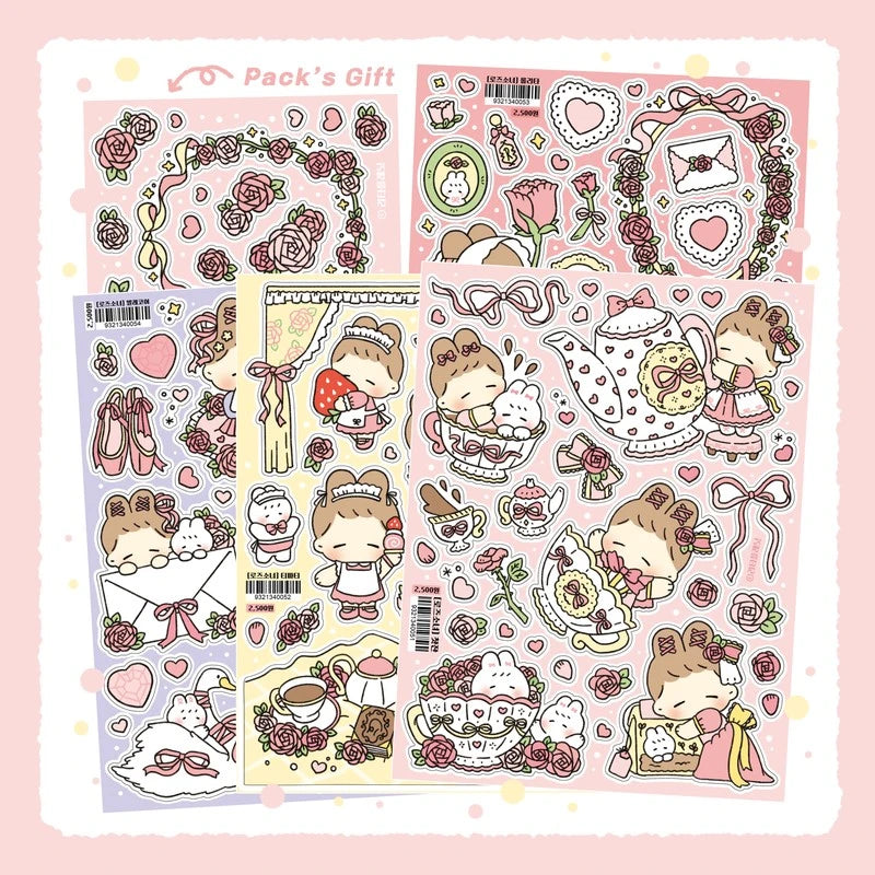 [LT27] Lita Planet Rose Girl Sticker Pack