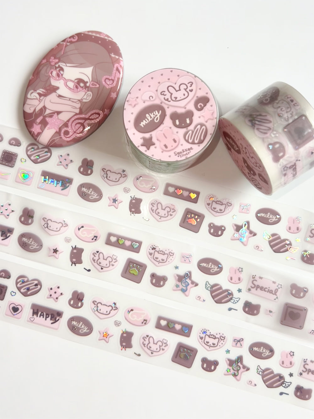 [SK35] NEW Seolkee 'A Piece of Chocolate' Kisscut Masking Tape