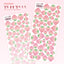 [MM73] Maimoi 'Sugar Sprinkled Strawberry Pieces' Matte Pearl Sticker Sheet