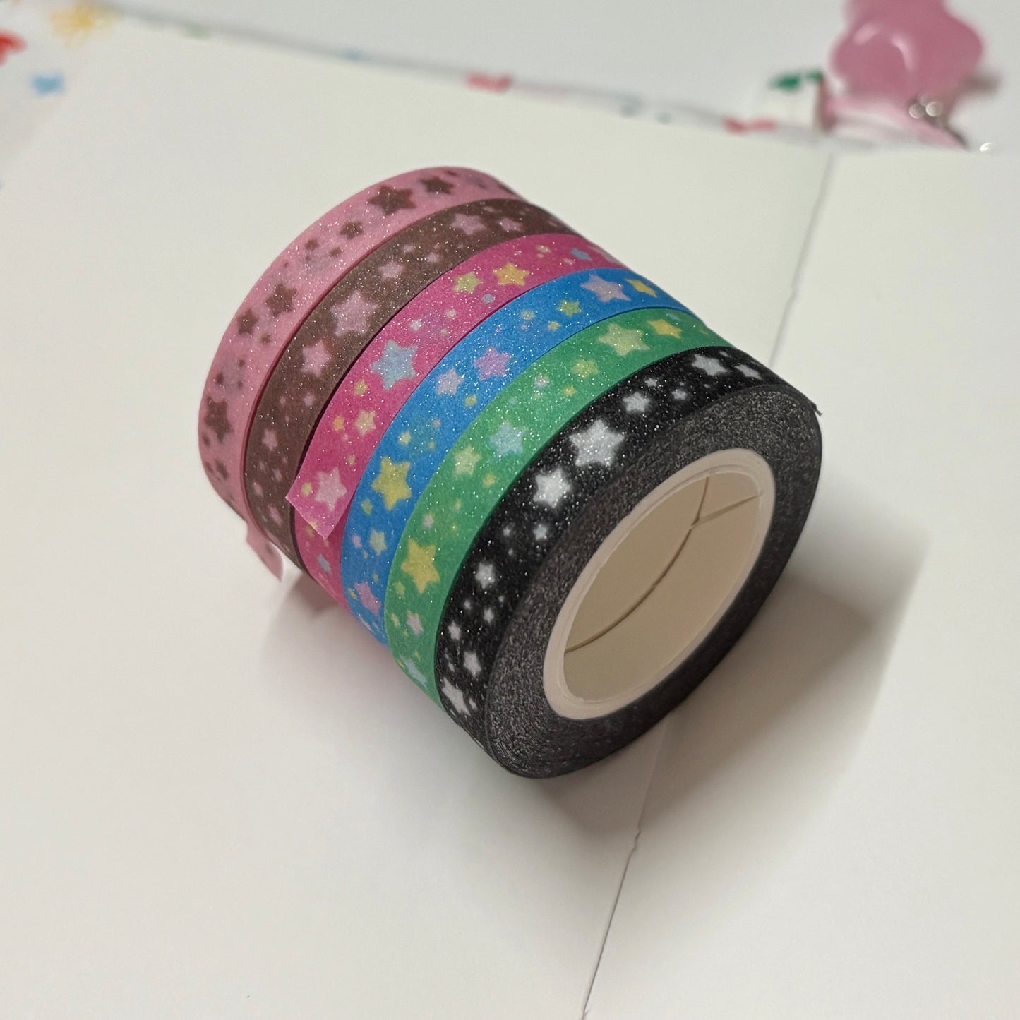 [MM87] Maimoi Glittery Star Masking Tape 7mm x 5m (options)