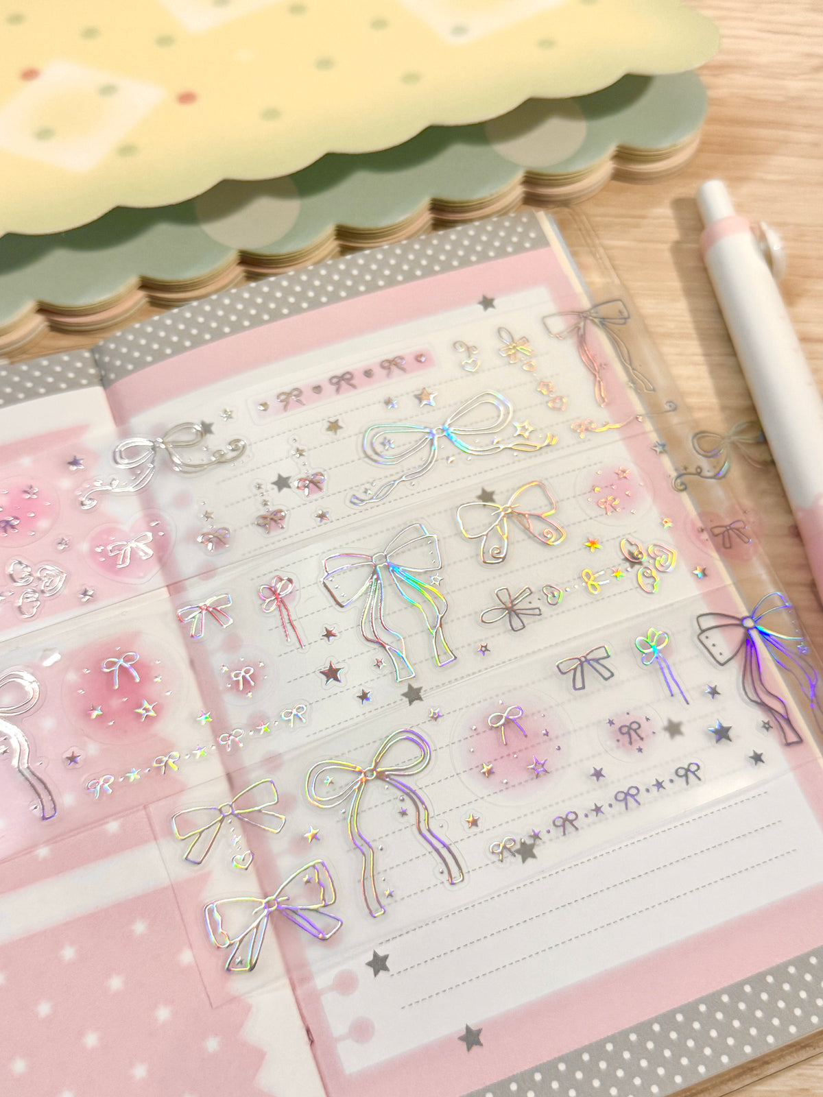 [MB44] NEW Maybean 'NEW 3D Holo Foil Kiss-Cut Masking Tape' (options)