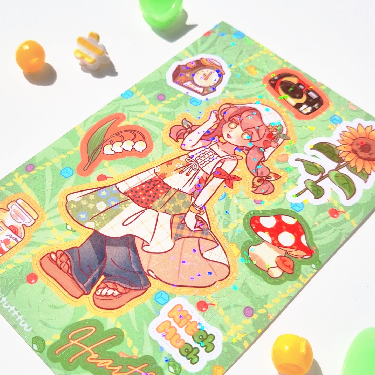 [KM01] Kitch Much Girls 'Summer' Sticker Sheet (options)