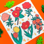 [MM21] Mong Mong Space Red Flowers Self-cut Sticker Pack