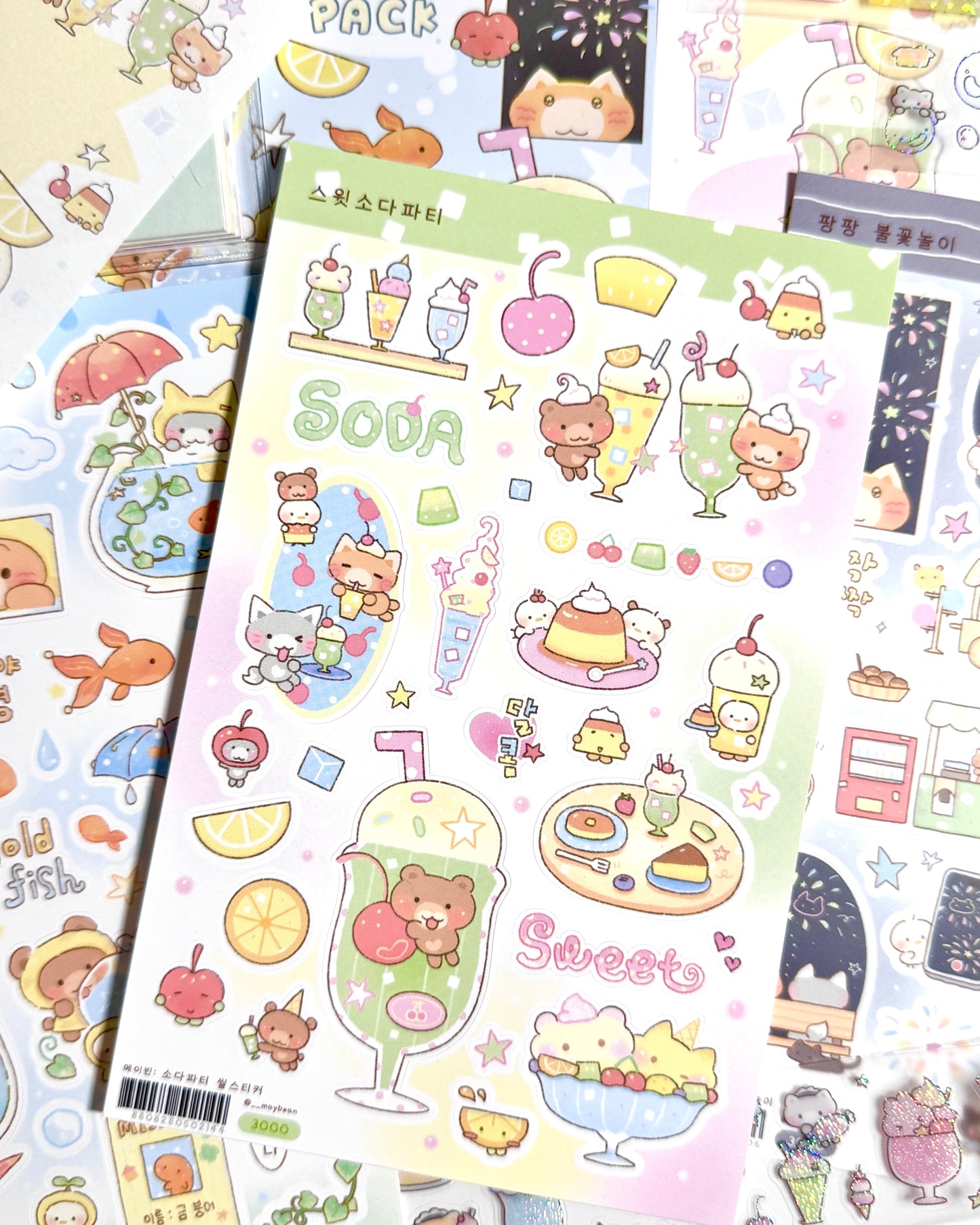[MB33] NEW Maybean 'Refreshing Pieces' Sticker Pack (Singles/Pack)