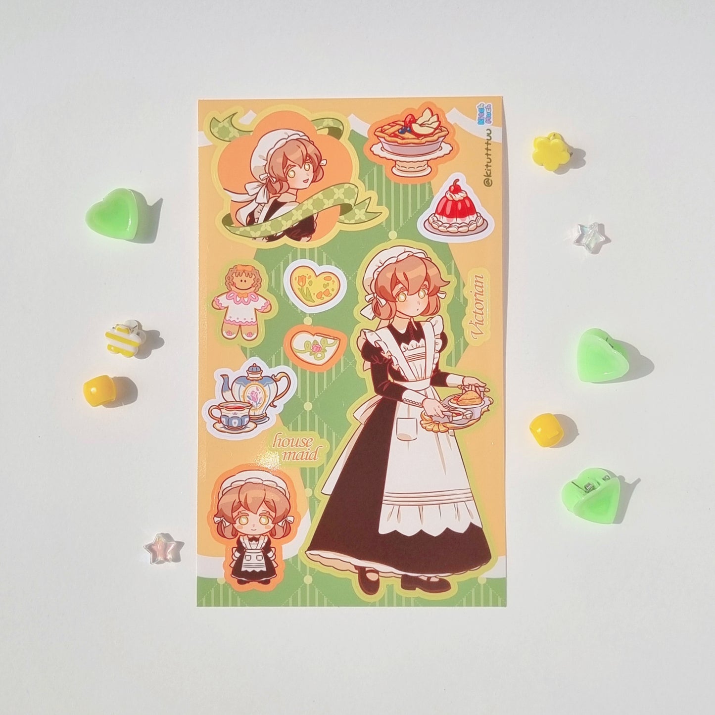 [KM02] Kitch Much'Maid Girls' Sticker Sheet (options)