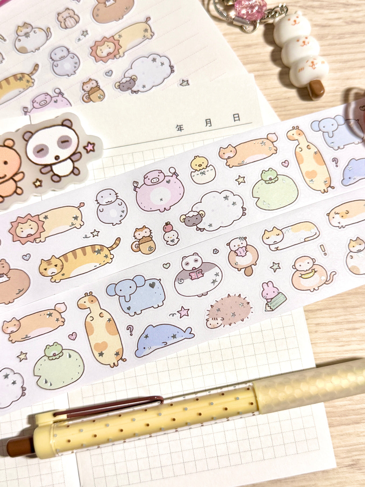 [MB44] NEW Maybean 'NEW 3D Holo Foil Kiss-Cut Masking Tape' (options)