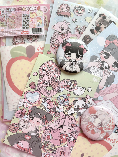 [SK33] NEW Seolkee 'Bento Girls' Sticker Pack (Single/Pack)