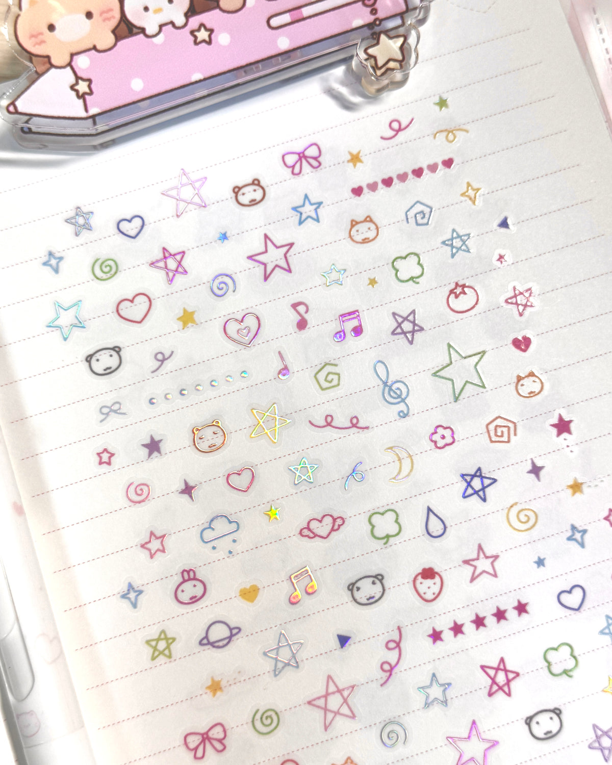 [MB53] NEW Maybean '3D Aurora Foil/Glitter Silver Foil' Kisscut Masking Tape (options)
