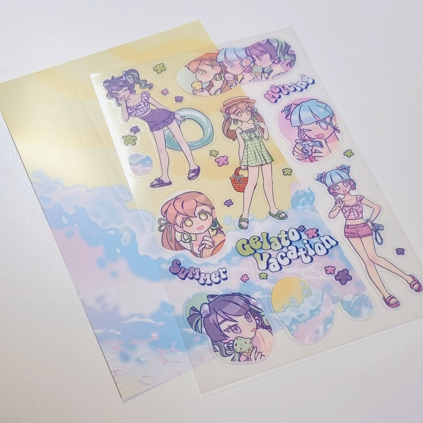 [KM10] Kitch Much 'Gelato Summer Vacation' Sticker Sheet