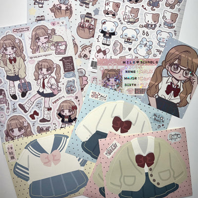 [SK37] NEW Seolkee 'Cutie Milk School' Sticker Pack (Single/Pack)