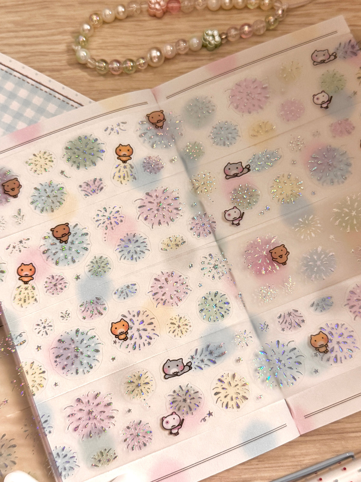 [MB53] NEW Maybean '3D Aurora Foil/Glitter Silver Foil' Kisscut Masking Tape (options)