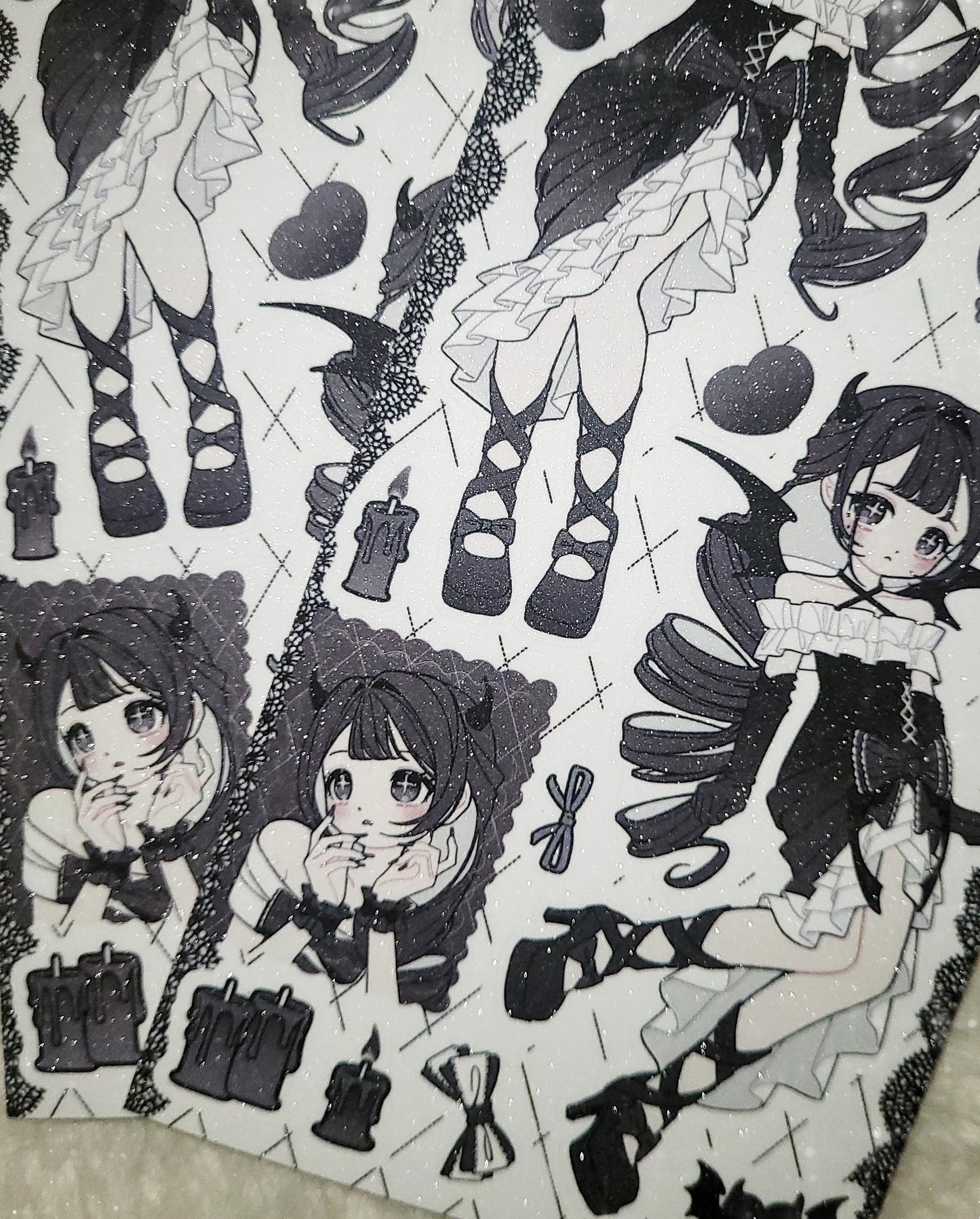 [GP29] NEW Ghost Peach 'Midnight Devil' Matte Pearl Sticker Sheet