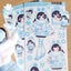 [GP34] NEW Ghost Peach 'Winter Blue/Pink Bunny' Sticker Sheet (options)