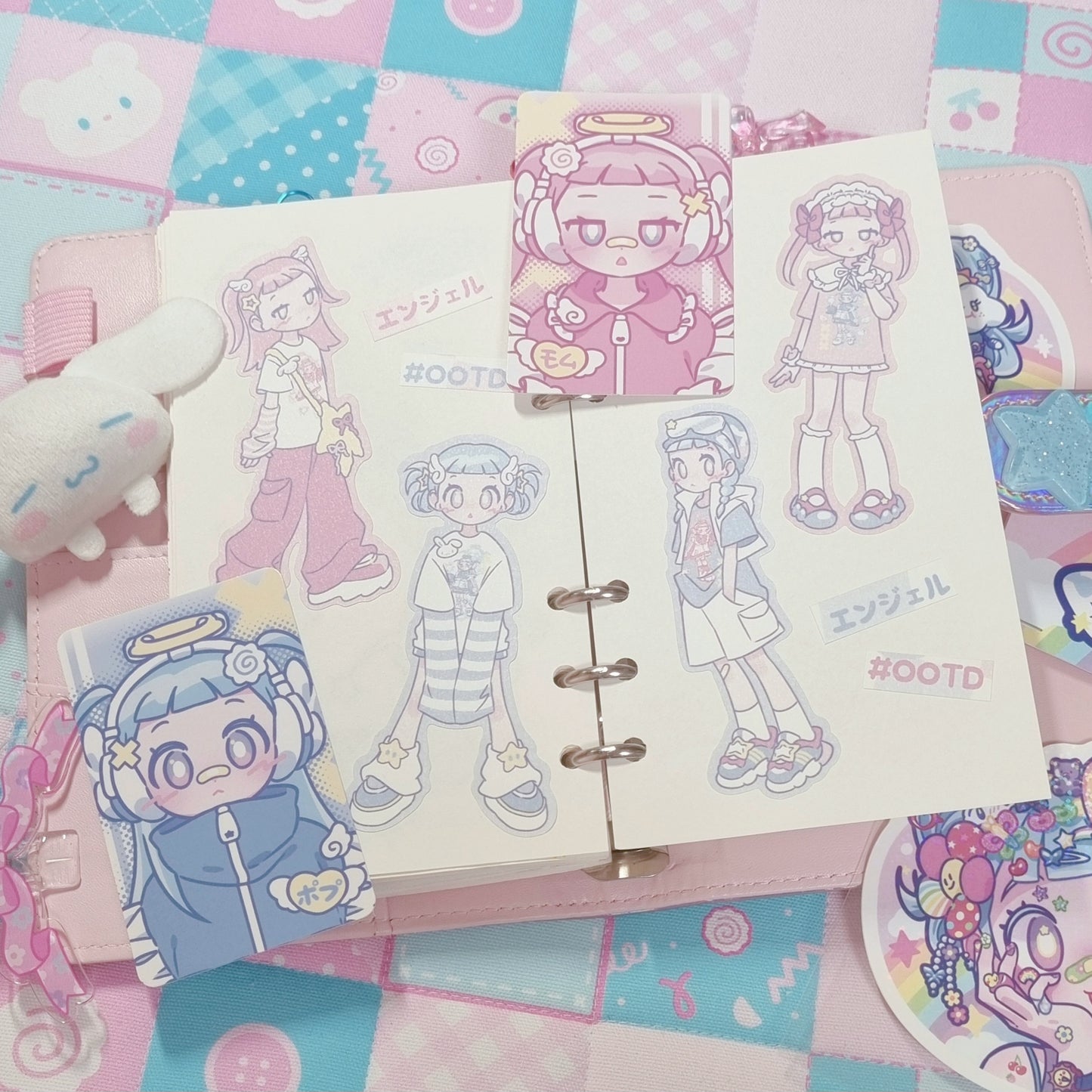 [KM13] NEW Kitch Much 'Angel OOTD' Sticker Sheet