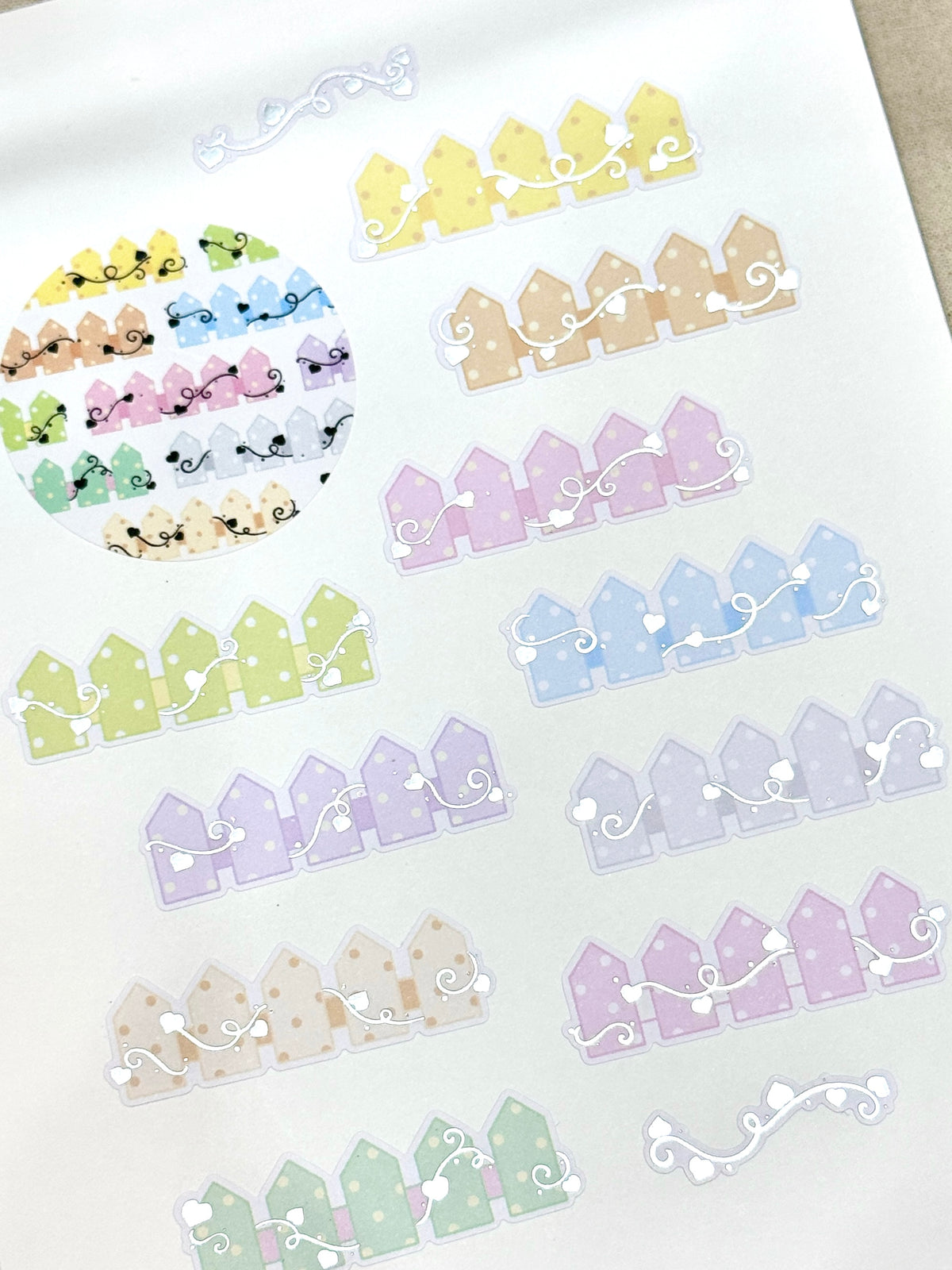 [MB46] NEW Maybean 'Vine Fence' Memo Paper Kisscut Masking Tape
