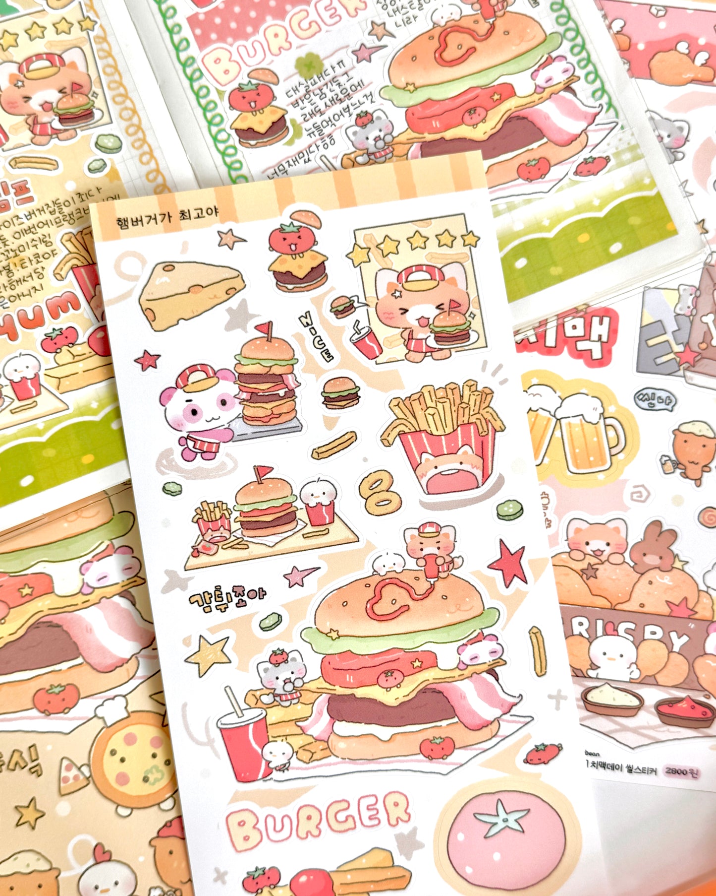 [MB39] NEW Maybean 'Yum Yum' Sticker Pack (Singles/Pack)