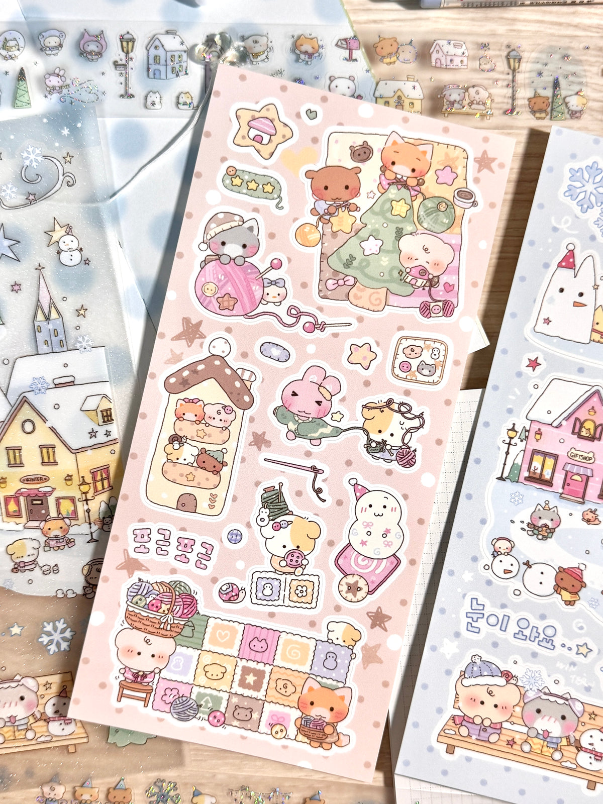 [MB49] NEW Maybean x Sopu Village Collab 'Winter Story' Sticker Pack/Kisscut Tape Set