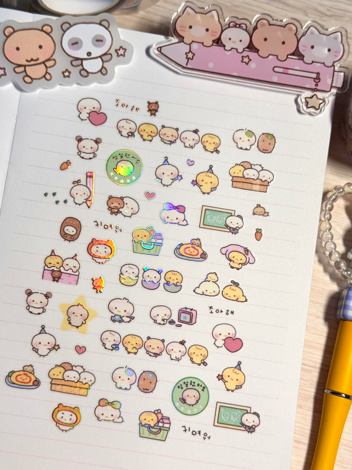 [MB47] NEW Maybean 'Pitter-Patter Friends/The Silly Dung Dungs' Kisscut Masking Tape (options)