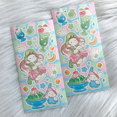 [Childhood Memories] Melon Soda Shop Twinkle Holographic Sticker Sheet