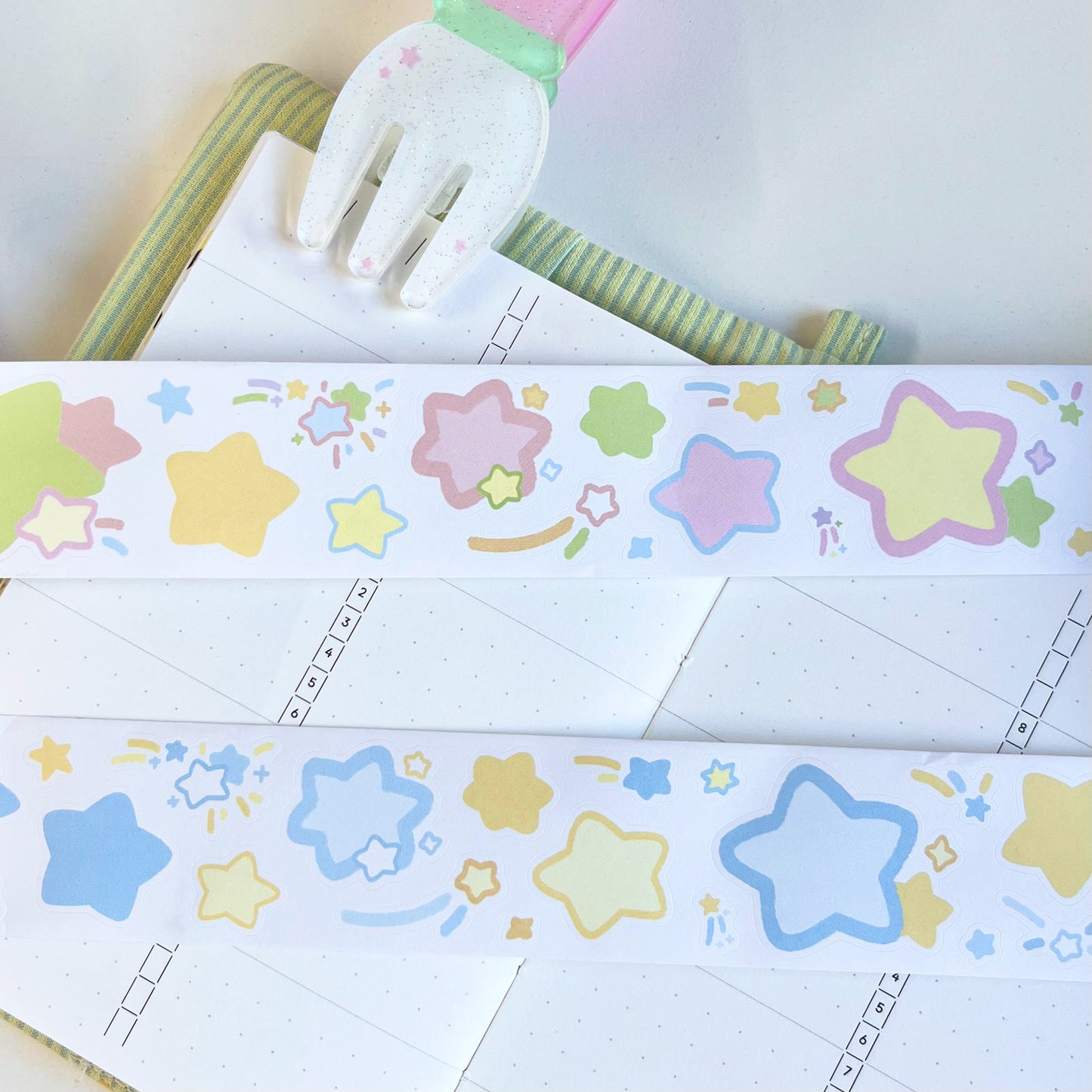 [MM89] Maimoi Summer Flavored Star Pieces Kiss-cut Masking Tape 35mm x 5m