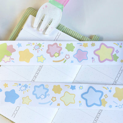[MM89] Maimoi Summer Flavored Star Pieces Kiss-cut Masking Tape 35mm x 5m