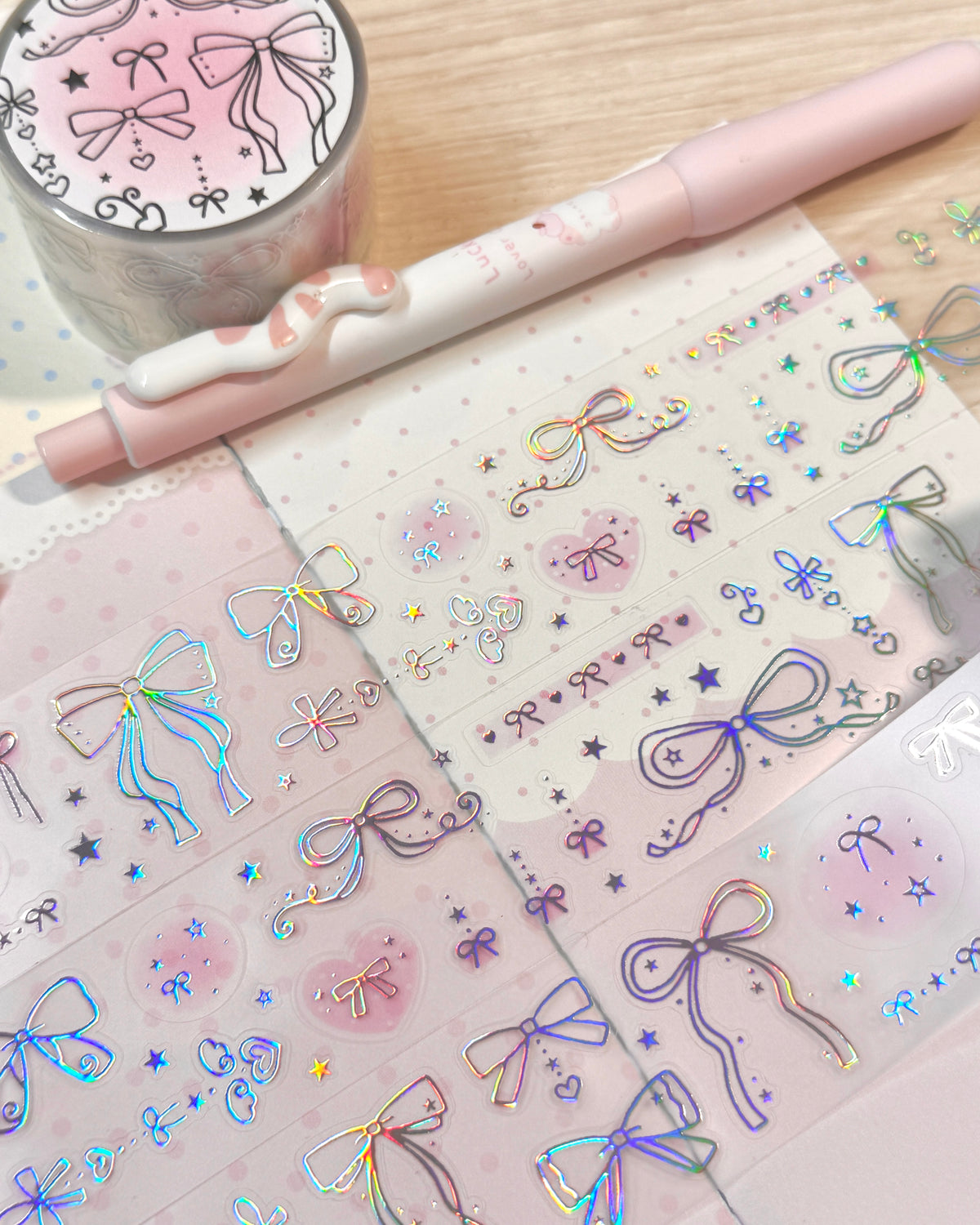 [MB44] NEW Maybean 'NEW 3D Holo Foil Kiss-Cut Masking Tape' (options)