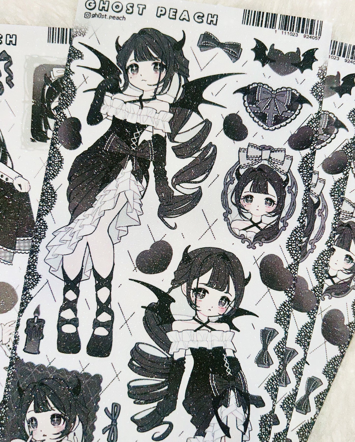[GP29] NEW Ghost Peach 'Midnight Devil' Matte Pearl Sticker Sheet