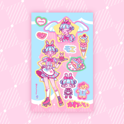 [KM02] Kitch Much'Maid Girls' Sticker Sheet (options)