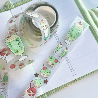 [MM94] NEW Maimoi Melon Soda Boy Kiss-cut 3D Foil Masking Tape 25mm x 5m