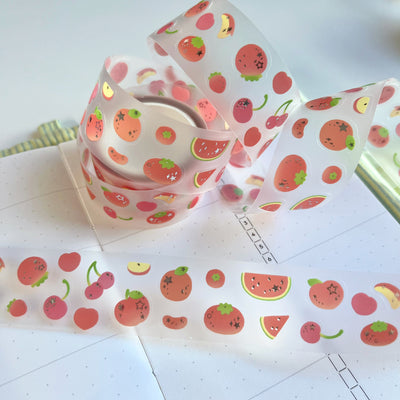 [MM96] NEW Maimoi 'Red Flavor!' Kiss-cut 3D Foil Masking Tape 25mm x 5m