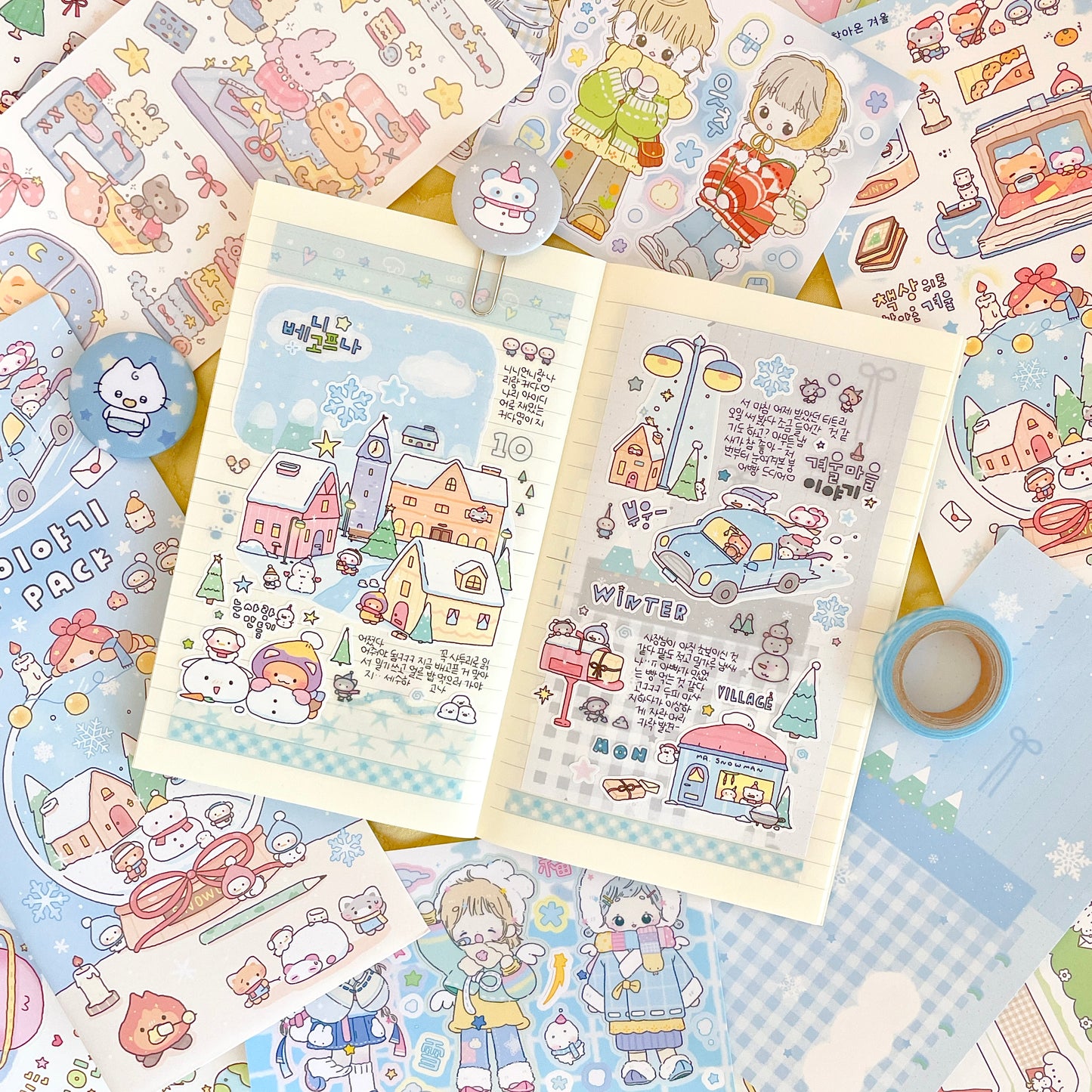 [MB20] NEW Maybean 'Winter Story' Sticker Sheet Pack (Single/Pack)