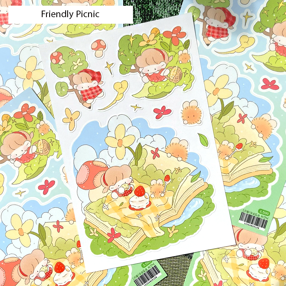 [JY06] Jeeyoom Fairytale Dakku Sticker Sheet Pack (Singles/Pack)