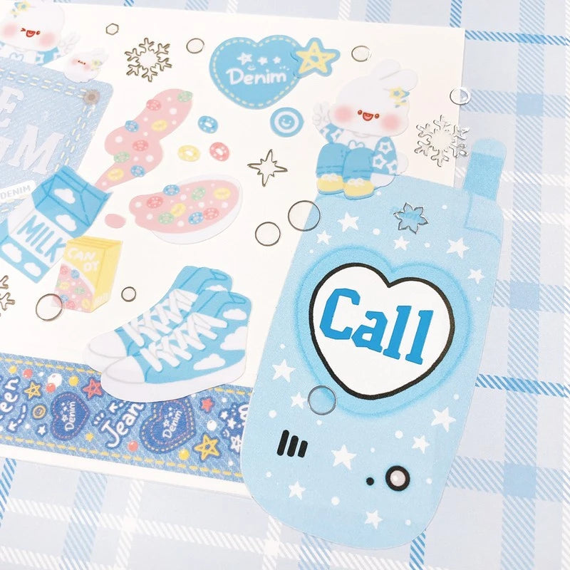 [LT82] Lita Planet Vintage Phone Memo Sticker Pack