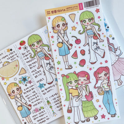 [MM57] NEW Maimoi 'Tart! Girls' Sticker Sheet