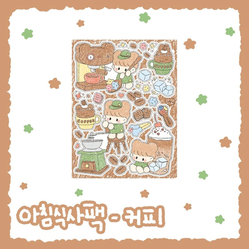[DC03] Danchoo Breakfast Sticker Pack (Pack/Singles)