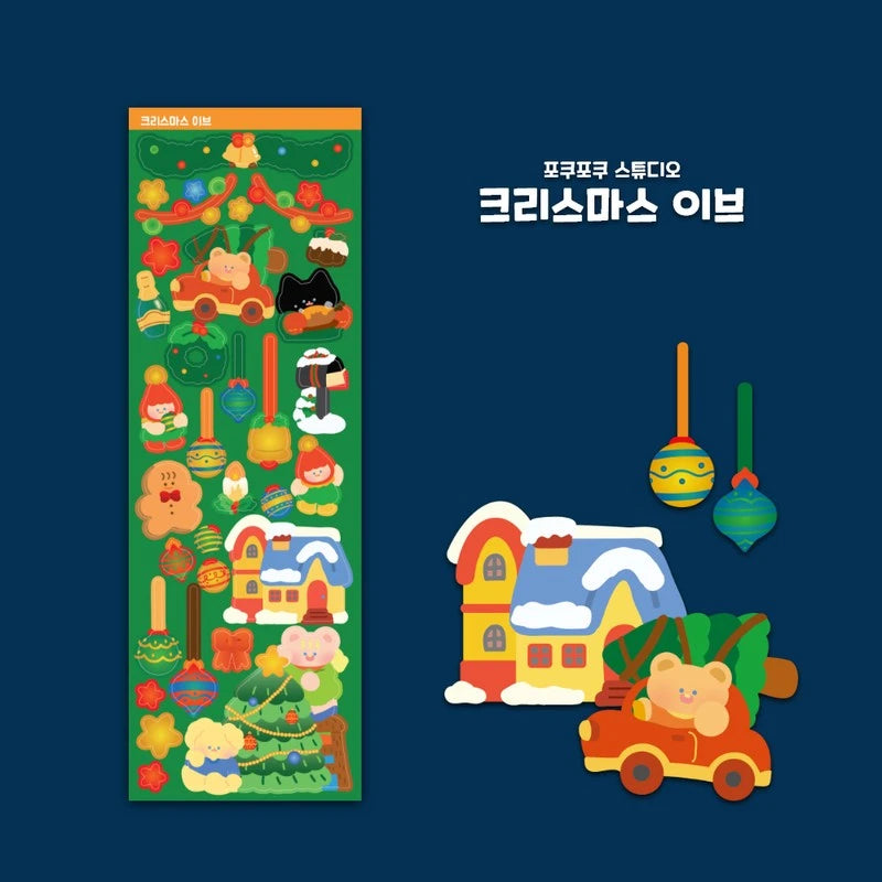 [PO08] Poku Poku Studio 2021 Christmas Sticker Sheet Pack B